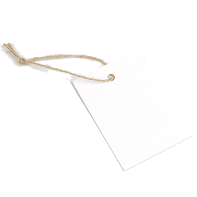 White Hanging Label 1 Unit